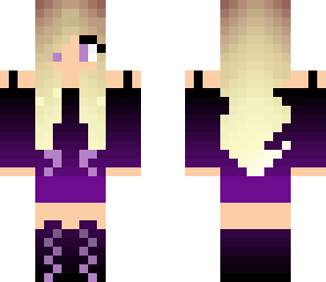 purple and black girl