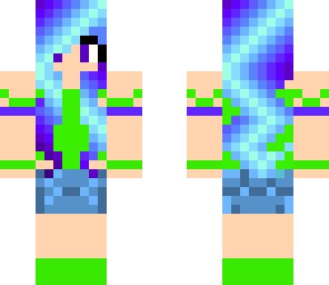 cute electric colored girl
