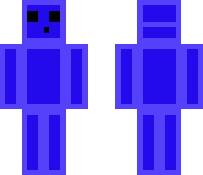 blue slime man with hoodie