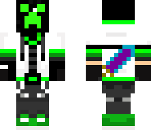 creeper  boy with obsidian sword