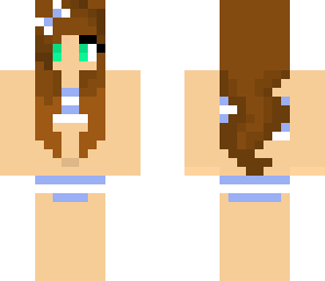 brown hair swim suit