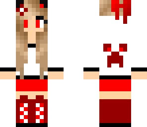 red creeper hoodie girl