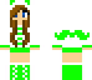 green moustache girl