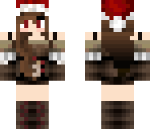 my skin with santa hat