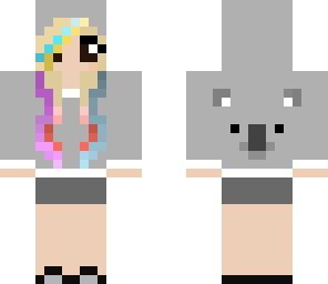 koala hoodie rainbow hair