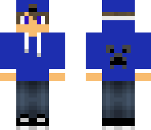 blue teen with hatgj