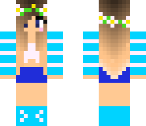 blue flower girl