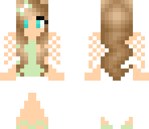 cute green and white girl