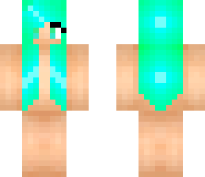 blue-green haired girl base