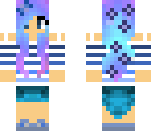 blue ombre girl