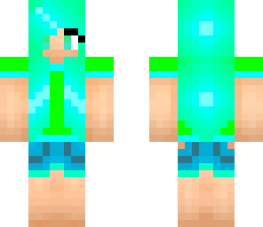 cute blue and green girl