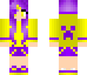purple and yellow gamer girl