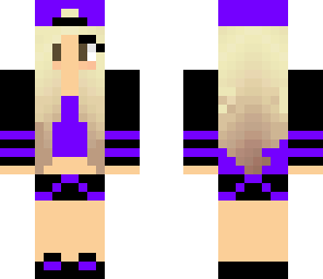 cute tomboy purple and black