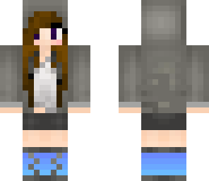 gray hoodie girl