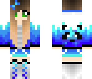cute blue panda girl