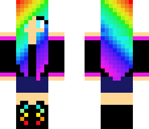rainbow girl two- black boots