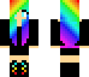 rainbow girl three- all black