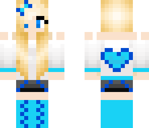 blue gamer girl