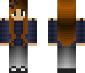 blue hand-crafted sweater girl