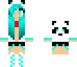 cute blue panda girl