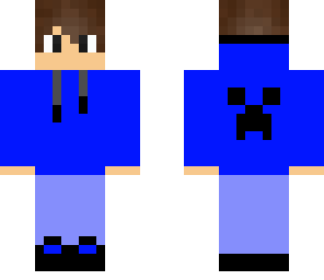boy blue creeper hoodie | Minecraft Skin