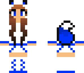 royal blue panda girl