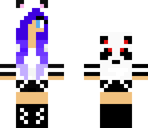 purple haired panda girl