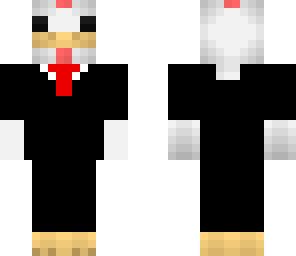 chicken in a tux