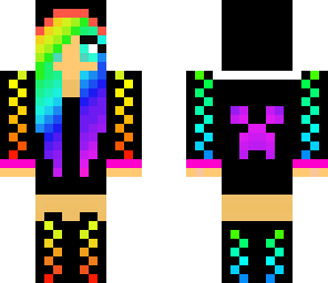 rainbow creeper girl - black -
