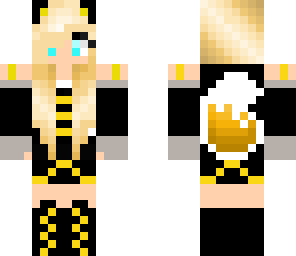 edited gold wolf girl
