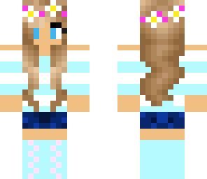 blue flower girl
