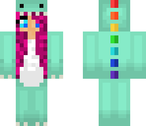 dino suit girl