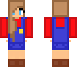 my version a girl mario pixeled
