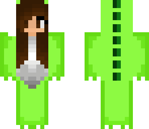 green dino onesie