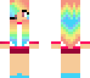 rainbow hair girl