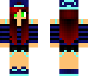 blue stripe girl
