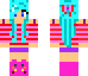 dyed haired teenaged girl