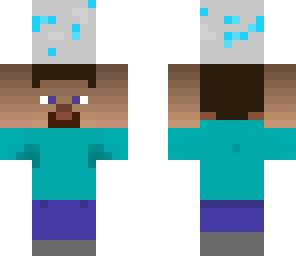 steve holding diamond block
