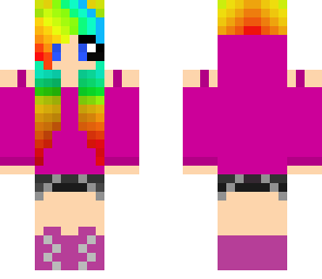 neon pink rainboe gamer girl