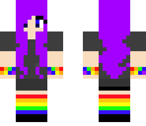 rainbow purple girl