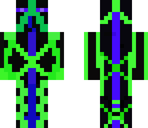 the real green and black enderman | Minecraft Skin