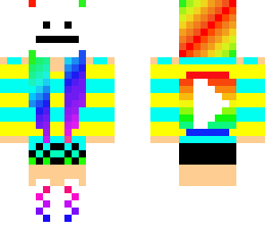rainbow youtuber with cry's mask