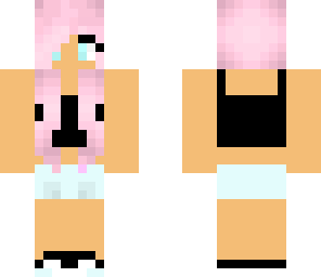 cute pink hair girl