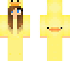 duck girl yellow