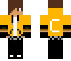 cooper with brown hair and a white c