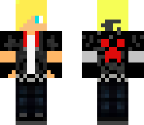 blonnd teen boy red creeper 