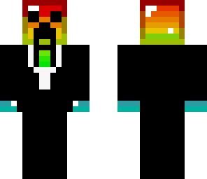 colorful rainbow creeper in tux