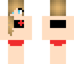 black and red bikini girl