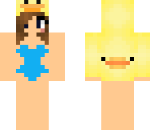 duckgirl bathingsuit with cape