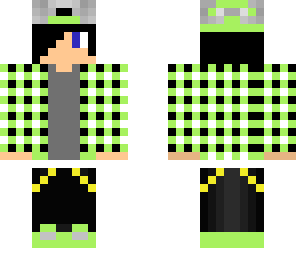 green plaid shaggy